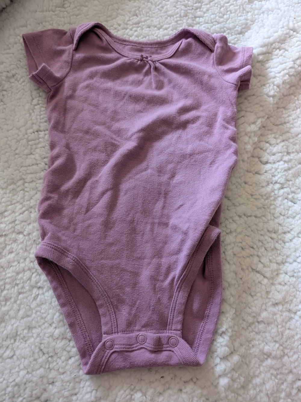 Carter's Dusty Mauve Short-Sleeve Baby One-Piece